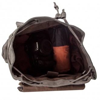 Тканинний, текстильний місткий сірий рюкзак повсякденний, дорожній, спортивний.
. . фото 7