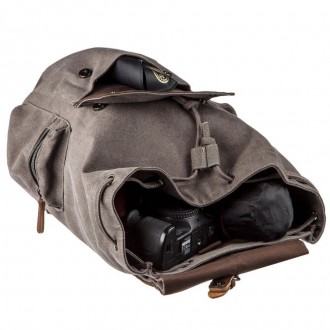 Тканинний, текстильний місткий сірий рюкзак повсякденний, дорожній, спортивний.
. . фото 6