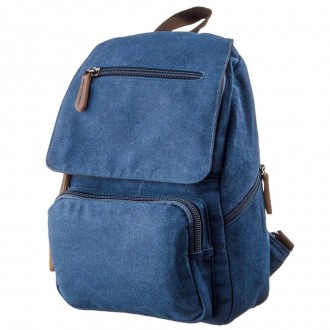Синій жіночий текстильний рюкзак універсального розміру. Підійде на кожен день, . . фото 2