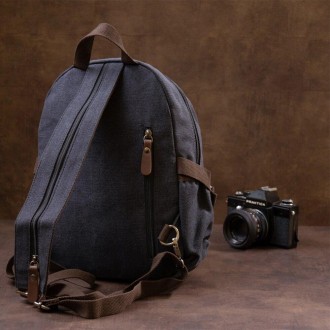 Стильний рюкзак унісекс чорний - жіночий, чоловічий. Відмінний варіант рюкзака н. . фото 11