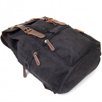 Стильний рюкзак тканинний, текстильний в темно-сірому кольорі.
Рюкзак місткий та. . фото 7