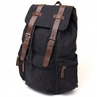 Стильний рюкзак тканинний, текстильний в темно-сірому кольорі.
Рюкзак місткий та. . фото 8