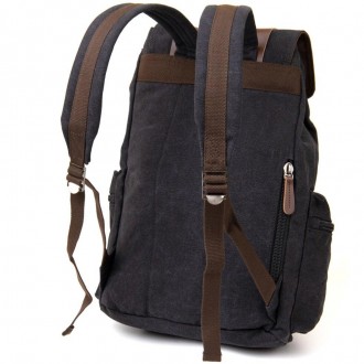 Стильний рюкзак тканинний, текстильний в темно-сірому кольорі.
Рюкзак місткий та. . фото 10