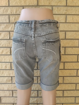 Бриджи женские джинсовые коттоновые с высокой посадкой, маленький размер BILONG,. . фото 4