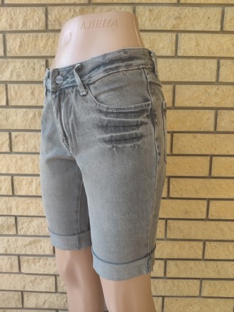 Бриджи женские джинсовые коттоновые с высокой посадкой, маленький размер BILONG,. . фото 6