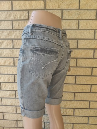 Бриджи женские джинсовые коттоновые с высокой посадкой, маленький размер BILONG,. . фото 7