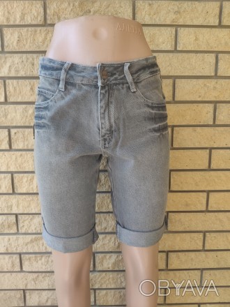 Бриджи женские джинсовые коттоновые с высокой посадкой, маленький размер BILONG,. . фото 1
