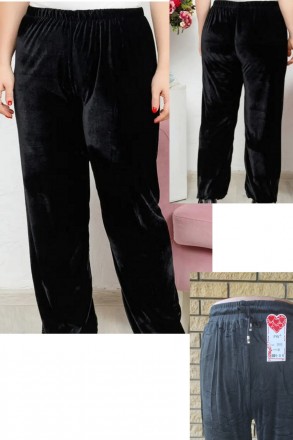 Велюровые штаны женские высокого качества больших и очень больших размеров FYV. . . фото 2