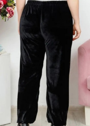 Велюровые штаны женские высокого качества больших и очень больших размеров FYV. . . фото 5
