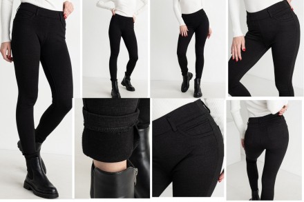 Джегинсы, джинсы с поясом на резинке зимние женские на флисе, есть большие разме. . фото 10