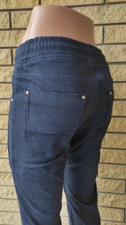 Джоггеры, джинсы с поясом на резинке зимние утепленные, на флисе, стрейчевые уни. . фото 14
