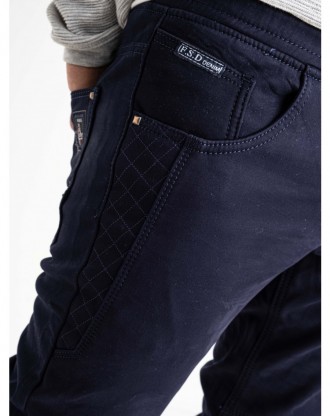 Джоггеры, джинсы с поясом на резинке зимние утепленные, на флисе, стрейчевые уни. . фото 9