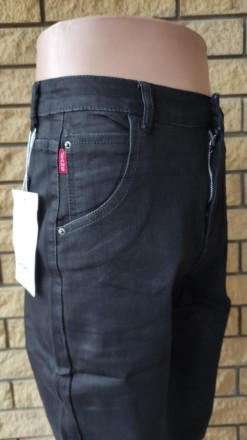 Зимние мужские джинсы на легком флисе стрейчевые LANLANIEE. Состав 75% полиэстер. . фото 9