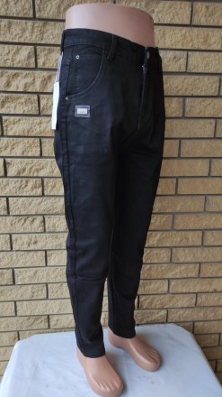Зимние мужские джинсы на легком флисе стрейчевые LANLANIEE. Состав 75% полиэстер. . фото 7