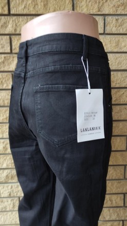 Зимние мужские джинсы на легком флисе стрейчевые LANLANIEE. Состав 75% полиэстер. . фото 10