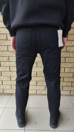 Зимние мужские джинсы на легком флисе стрейчевые LANLANIEE. Состав 75% полиэстер. . фото 8