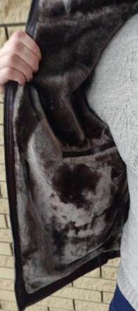 Дубленка, куртка мужская зимняя коричневая из экокожи на меху, есть большие разм. . фото 8