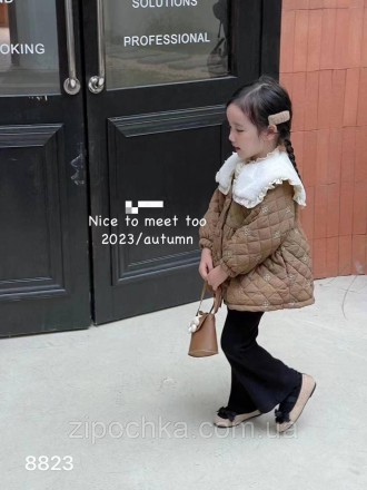 Стильна куртка для дівчинки демісезонна з сумкою на зріст 90-130 см. . фото 5