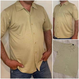 Рубашка мужская летняя стрейчевая брендовая высокого качества, большие размеры A. . фото 2