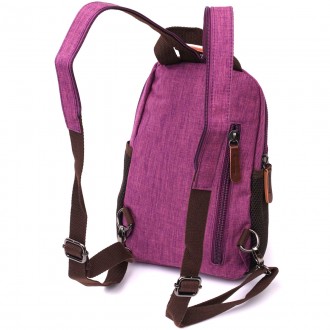 Сумка рюкзак слінг фіолетовий компактний маленький тканинний.
ОСОБЛИВОСТІ: лямки. . фото 3