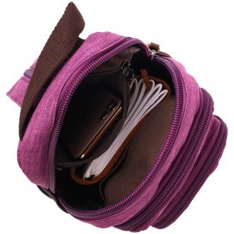 Сумка рюкзак слінг фіолетовий компактний маленький тканинний.
ОСОБЛИВОСТІ: лямки. . фото 8