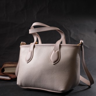 Жіноча елегантна маленька біла сумка пошет, сумочка з натуральної шкіри.
Не дивл. . фото 8