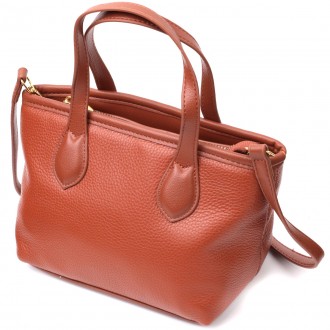 Жіноча елегантна маленька коричнева сумка пошет, сумочка з натуральної шкіри.
Не. . фото 8
