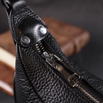 Жіноча сумка шкіряна чорна сумочка з однією ручкою і знімним ремінцем на плече, . . фото 10