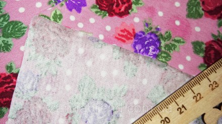  Ткань вискоза цвет розовый "Розы" - мягкая, нежная, скользящая, струящаяся, лег. . фото 5