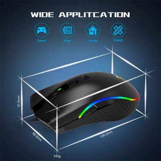 Aikun Optical Gaming Mouse Backlight GX66 |7200DPI|
ЕРГОНОМІЧНІСТЬ ДЛЯ ПОВНОГО К. . фото 11