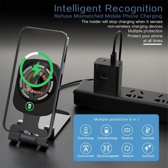 XYJ T4 Qi 2in1 Magnetic Wireless Charger являє собою інноваційну підставку з фун. . фото 3