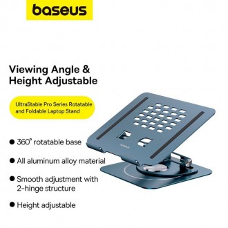 Підставка для ноутбука Baseus UltraStable Pro Series Rotatable and Foldable Lapt. . фото 11