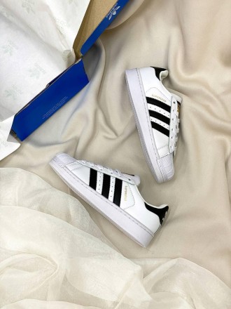 Женские кроссовки белые Adidas Superstar Classic (00460) 
Легендарные кроссовки . . фото 8