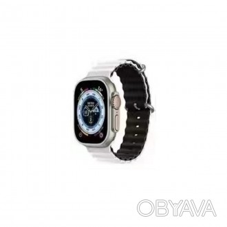 Apple Watch Ocean two-tone — силіконовий ремінець з оригінальною хвилеподібною ф. . фото 1