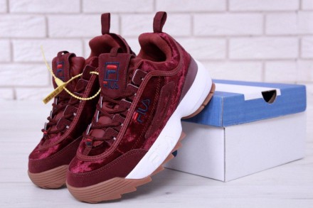 Кроссовки женские бордовые Fila Disraptor 2 Bordo
 
FILA - это модно-спортивный . . фото 7