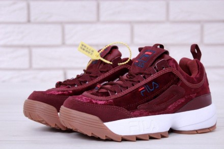 Кроссовки женские бордовые Fila Disraptor 2 Bordo
 
FILA - это модно-спортивный . . фото 3