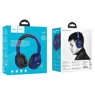 Навушники bluetooth Hoco Art Sount BT headset W33 / BT5.0, aux, Type-C, 15h|. . фото 5