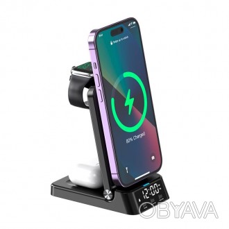 Qi 4in1 Wireless Charger A60 - це багатофункціональний пристрій, який дозволяє з. . фото 1