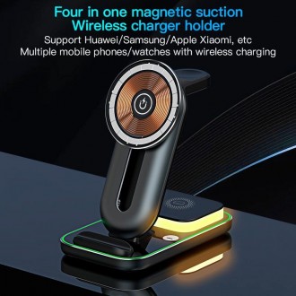 Qi 4in1 Magnetic Wireless Charger XYJ A8 – ефективне рішення для бездротов. . фото 6
