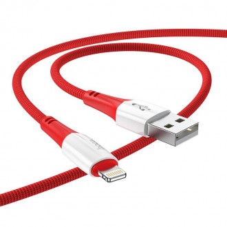 Кабель для телефону Hoco Lightning Ferry charging data cable X70/ 1m, 2.4 A|. . фото 5