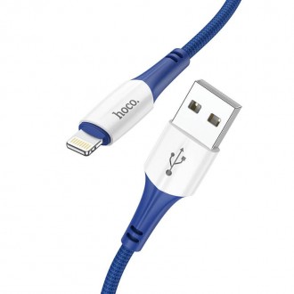 Кабель для телефону Hoco Lightning Ferry charging data cable X70/ 1m, 2.4 A|. . фото 3