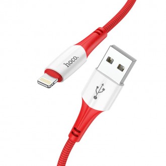 Кабель для телефону Hoco Lightning Ferry charging data cable X70/ 1m, 2.4 A|. . фото 2