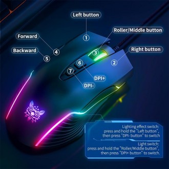ONIKUMA Gaming CW905 RGB - сучасна геймерська миша для стаціонарних ПК і ноутбук. . фото 6