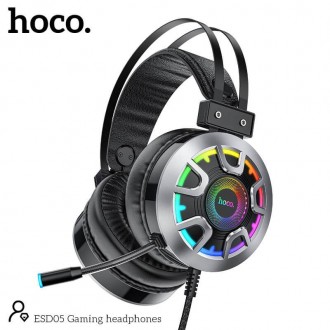 Hoco Gaming ESD05 - це повнорозмірні геймерські навушники з атмосферним підсвічу. . фото 7