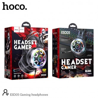 Hoco Gaming ESD05 - це повнорозмірні геймерські навушники з атмосферним підсвічу. . фото 8