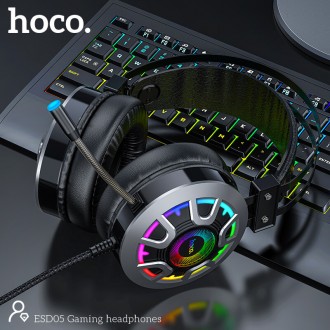 Hoco Gaming ESD05 - це повнорозмірні геймерські навушники з атмосферним підсвічу. . фото 3
