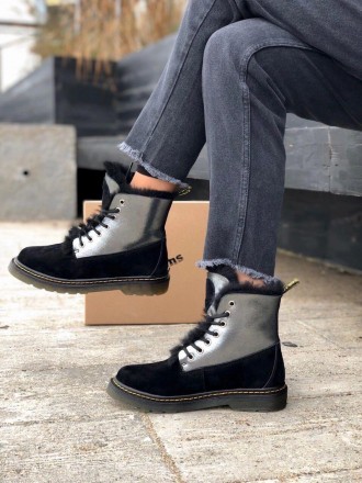 Женские ботинки черные зимние Dr. Martens 
Dr. Martens — это лучшая обувь в мире. . фото 2