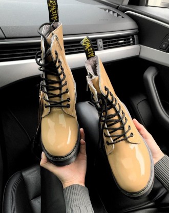 Женские ботинки бежевые зимние Dr. Martens 
Dr. Martens — это лучшая обувь в мир. . фото 4