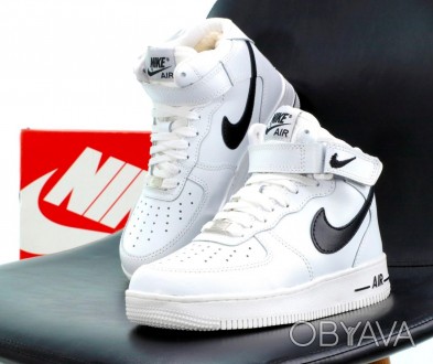 Кроссовки мужские зимние белые Nike Air Force High White Black Winter Fur
Повсед. . фото 1