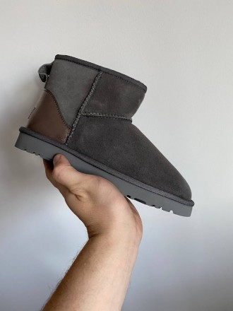 Сапоги женские серые UGG Mini Dark Grey Metallic (10348). Київ. фото 1 Сапоги женские серые UGG Mini Dark Grey Metallic (10348). Київ. фото 1